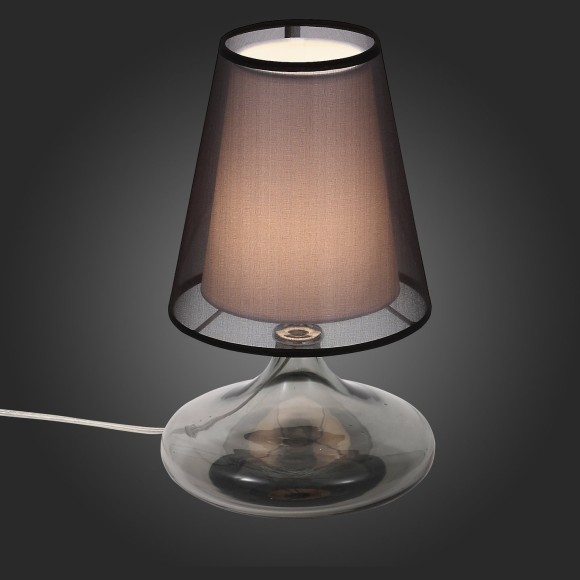 SL974.404.01 Прикроватная лампа ST-Luce Хром, Дымчатый/Черный, Белый E27 1*60W AMPOLLA