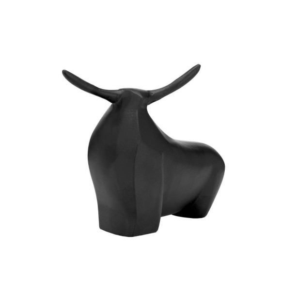 427502 JAGNA Фигурка Бык декоративная, алюминий, металл, черный, L260, W100, H190