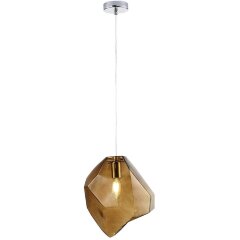 Светильник подвесной Crystal Lux NUESTRO SP1 CHROME/BROWN Светильник подвесной Crystal Lux NUESTRO SP1 CHROME/BROWN