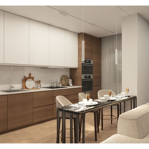 DK8008-WH Трековый магнитный светодиодный SMART (TUYA, Алиса, Wi-Fi, пам. настроек) светильник Denkirs SMART 220V CRI90+ 2700-6000К 770Лм 24° 9Вт