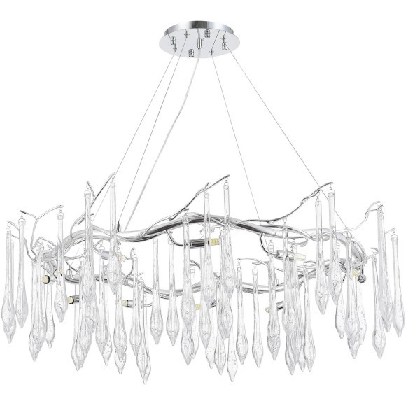SL1660.103.12 Светильник подвесной ST-Luce Хром/Хром, Прозрачный G9 12*5W 4000K TEARDROPS