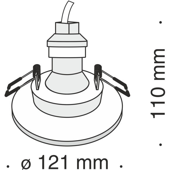 Гипсовый светильник под покраску Maytoni DL004-1-01-W Gyps Modern под лампу 1xGU10 35W