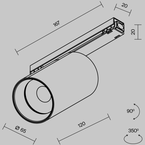 Уличный трековый светильник Maytoni Focus Led Exility IP 4000К 20Вт 36° O-TR02-1-S-20WB4K Уличный трековый светильник Maytoni Focus Led Exility IP 4000К 20Вт 36° O-TR02-1-S-20WB4K