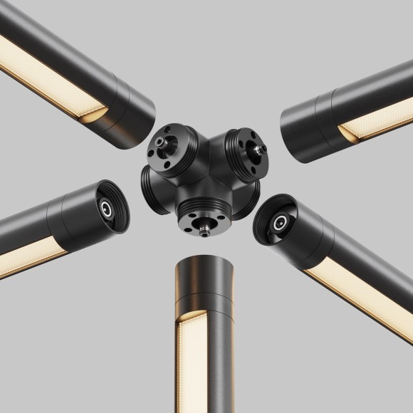 Пятиконечный коннектор для системы Maytoni Shelf без ввода питания CA020L5C-B Пятиконечный коннектор для системы Maytoni Shelf без ввода питания CA020L5C-B