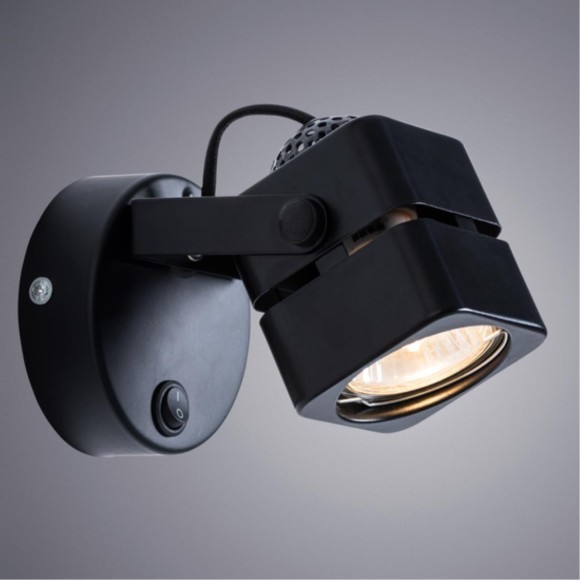Спот настенный Arte Lamp A1315AP-1BK MISAM под лампу 1xGU10 50W Спот настенный Arte Lamp A1315AP-1BK MISAM под лампу 1xGU10 50W