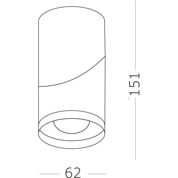 ST650.442.10 ST Luce Светильник потолочный, LED, 4000K 1х10W, 800Lm, Ra90, IP44, D62xH151, черный, угол 38°