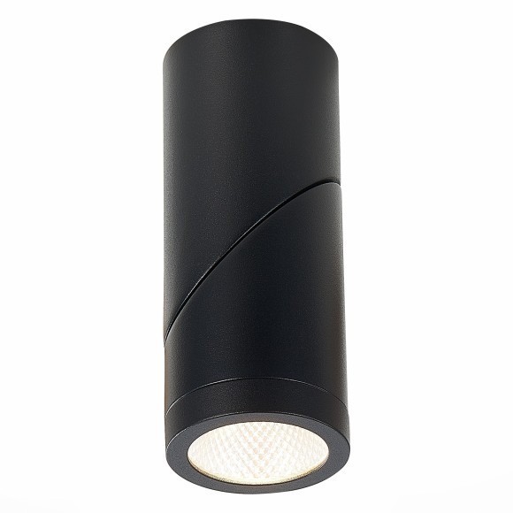 ST650.442.10 ST Luce Светильник потолочный, LED, 4000K 1х10W, 800Lm, Ra90, IP44, D62xH151, черный, угол 38°