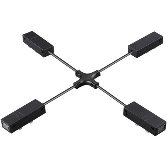 135315 Черный гибкий токопроводящий соединитель "X" для шинопроводов Novotech VECTOR