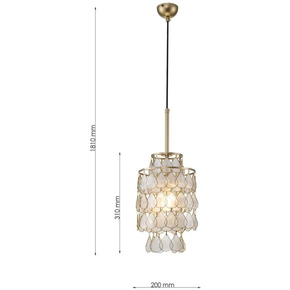 4763-1P, подвес, D200xH600/1810, 1xE14x40W, excluded