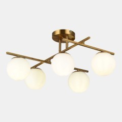 SLE1195-302-05 Светильник потолочный Латунь/Белый E14 5*40W SIERRA SLE1195-302-05 Светильник потолочный Латунь/Белый E14 5*40W SIERRA