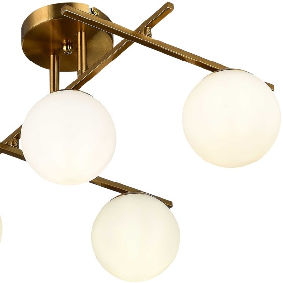 SLE1195-302-05 Светильник потолочный Латунь/Белый E14 5*40W SIERRA