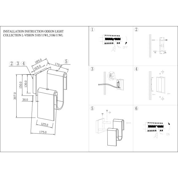 Настенный светильник LED 11W 4000K FLOW 5106/11WL Настенный светильник LED 11W 4000K FLOW 5106/11WL
