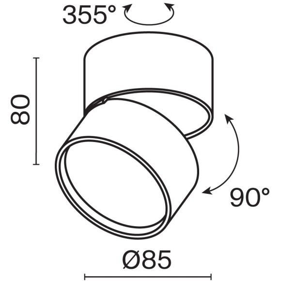 Накладной потолочный светильник Maytoni C024CL-L12B4K ONDA светодиодный LED 12W
