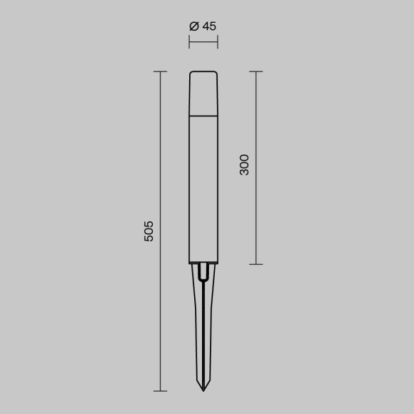 Уличный грунтовый светильник на колышке Maytoni O416FL-L3B3K1 Talpa IP65 светодиодный LED 3W