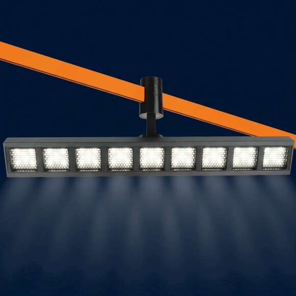 270147 Черный светодиодный поворотный линейный трековый светильник с антибликовым эффектом 48V 18Вт 900Лм CRI90 4000K 24° Due Hermes Lightstar