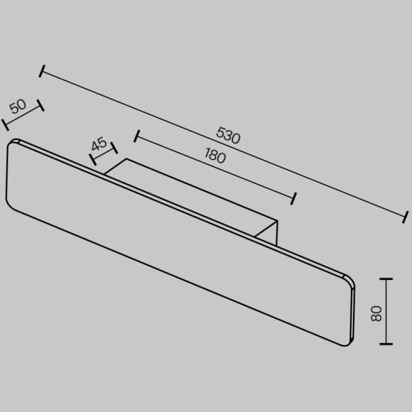 Настенный светильник светящий на стену Maytoni Technical C81WL-18W3K-B