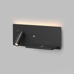 Светильник настенный DK5093-BK Denkirs с функцией беспроводной зарядки телефона CHARGELUX USB-A  usb type-c, 3Вт+8Вт, 3000К