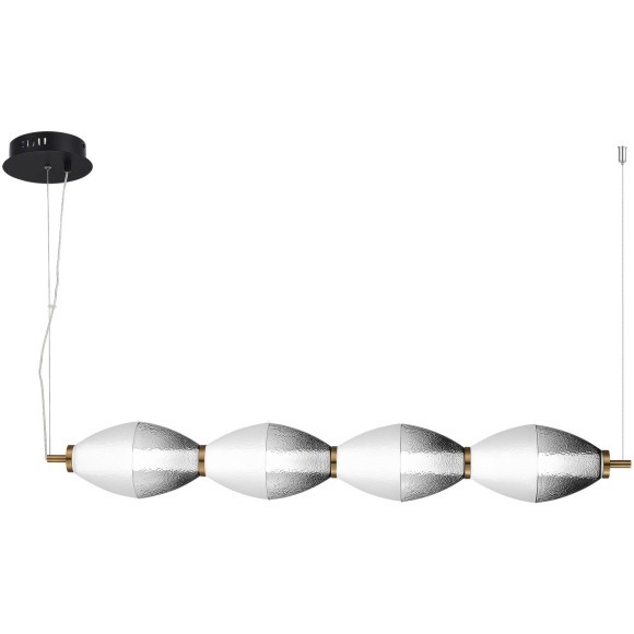 SL6130.403.24 Светильник подвесной ST-Luce Черный/Белый, Дымчатый LED 1*28W 3000K ICE