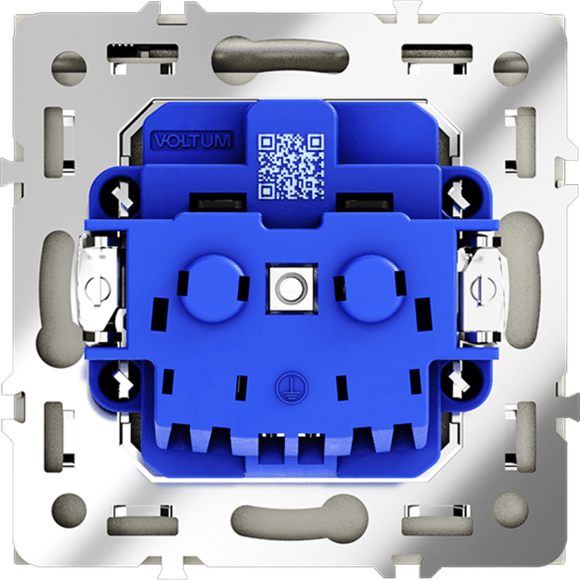 Розетка встраиваемая VOLTUM S70 с заземлением, защитными шторками и крышкой 16А, (сталь) Розетка встраиваемая VOLTUM S70 с заземлением, защитными шторками и крышкой 16А, (сталь)