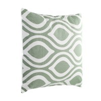 420294 Подушка декоративная CHEVERY, L450, B450, наволочка: 100% хлопок, зелёный, белый  наполнитель: 100% полиэстер