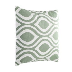 420294 Подушка декоративная CHEVERY, L450, B450, наволочка: 100% хлопок, зелёный, белый  наполнитель: 100% полиэстер