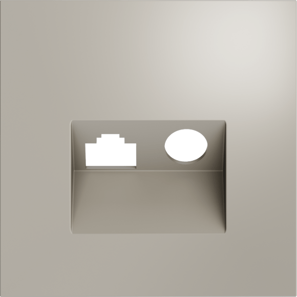 Накладка для розетки TV+RJ45 кат. 6, S70 (кашемир)