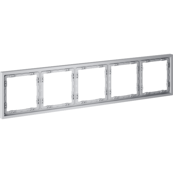 Рамка пластиковая VOLTUM S70 на 5 постов, (серый)