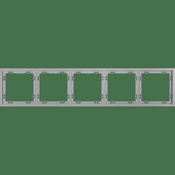 Рамка пластиковая VOLTUM S70 на 5 постов, (серый)
