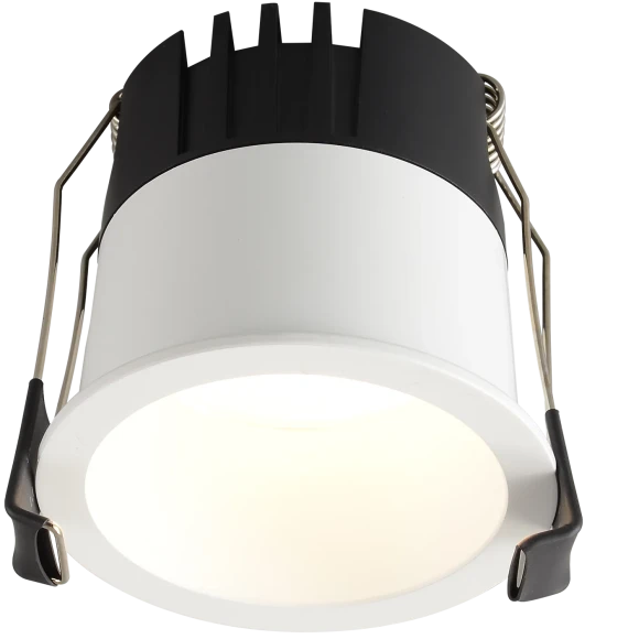 Crystal Lux CLT 082C1 WH 3000K 1400/001 Белый круглый точечный встраиваемый потолочный светильник теплого света LED 12Вт 1080Лм 3000К 24° UGR<17 CRI90 R9 75+ IP20 220V