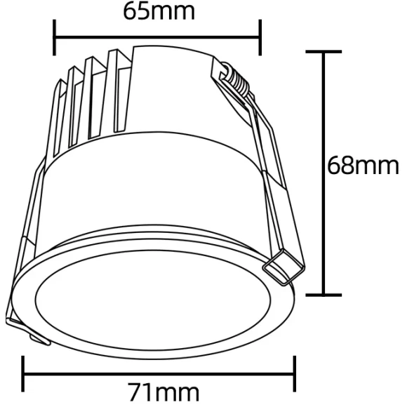 Crystal Lux CLT 082C1 WH 3000K 1400/001 Белый круглый точечный встраиваемый потолочный светильник теплого света LED 12Вт 1080Лм 3000К 24° UGR<17 CRI90 R9 75+ IP20 220V