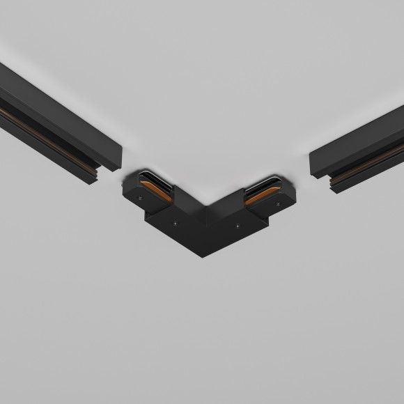 Г-образный соединитель с вводом питания для однофазных накладных шинопроводов Maytoni TRA001CLB-11B