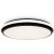 Freya Pie FR6086CL-L117B Диммируемый потолочный LED-светильник хай-тек с пультом на площадь до 18 м2, 96 Вт, 3000-7000К, CRI 80, 6847 лм, 180°, основание черный металл, плафон белый пластик, диаметр 400 мм, высота 60 мм