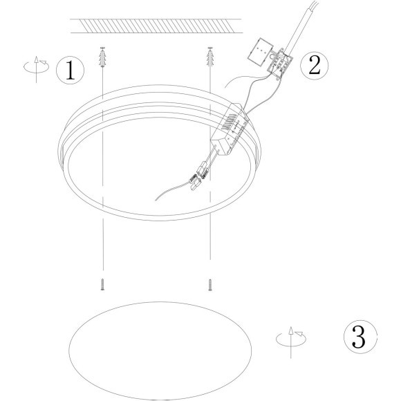 Freya Pie FR6086CL-L117B Диммируемый потолочный LED-светильник хай-тек с пультом на площадь до 18 м2, 96 Вт, 3000-7000К, CRI 80, 6847 лм, 180°, основание черный металл, плафон белый пластик, диаметр 400 мм, высота 60 мм