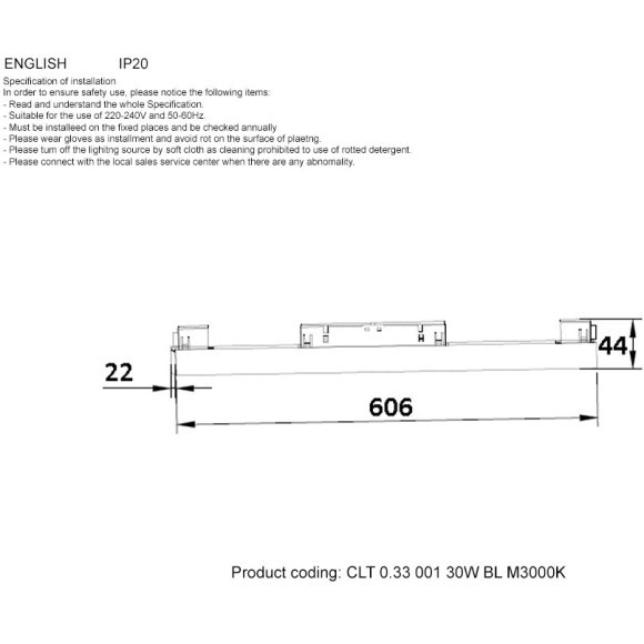 CLT 0.33 001 30W BL M3000K Трековый магнитный светодиодный светильник Crystallux Space 48V CRI90+ 3000К 1950Лм 120° 30W CLT 0.33 001 30W BL M3000K Трековый магнитный светодиодный светильник Crystallux Space 48V CRI90+ 3000К 1950Лм 120° 30W