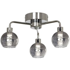 SY0717 LUSSOLE AQUA Потолочная люстра с серыми стеклянными плафонами, встроенный LED 13 Вт, световой поток 1320 Лм, IP44