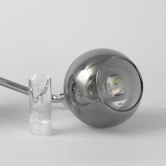 SY0717 LUSSOLE AQUA Потолочная люстра с серыми стеклянными плафонами, встроенный LED 13 Вт, световой поток 1320 Лм, IP44