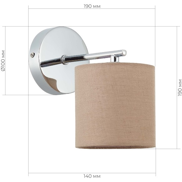 SLE300611-01 Светильник настенный Хром/Бежевый E14 1*40W ESSENZA