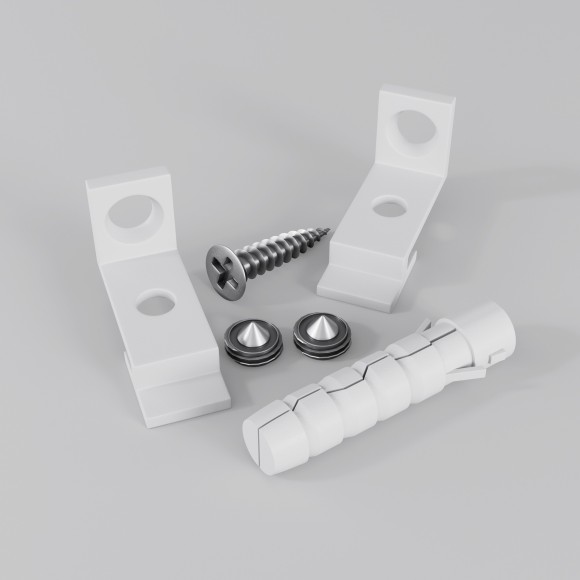 Комплект креплений для радиусного профиля с боковым свечением 2шт. ALM-3535R-1MT