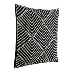 420005 CHEVERY Подушка декоративная, наволочка 100% хлопок белый/черный, наполнитель полиэстер, L450 B450 420005 CHEVERY Подушка декоративная, наволочка 100% хлопок белый/черный, наполнитель полиэстер, L450 B450