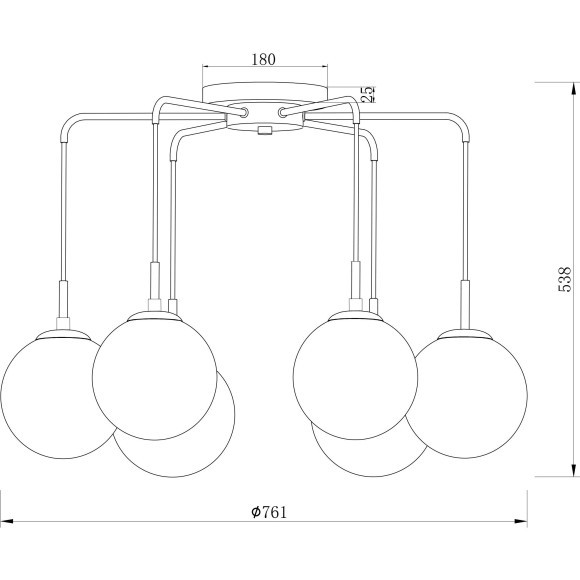 Люстра потолочная Freya FR5140PL-06G Moricio под лампы 6xE27 40W