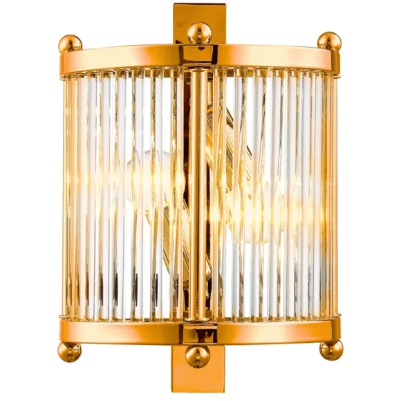 Бра Crystal Lux TADEO AP2 GOLD/TRANSPARENTE