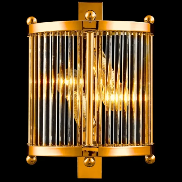 Бра Crystal Lux TADEO AP2 GOLD/TRANSPARENTE