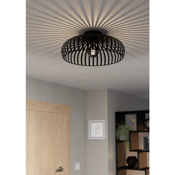 900721 Потолочный светильник MOGANO 3, 1X40W (E27), H180, ?430, сталь, черный