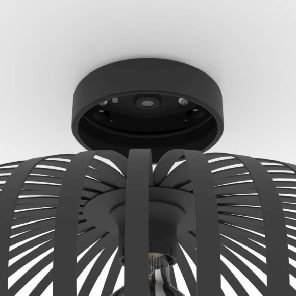 900721 Потолочный светильник MOGANO 3, 1X40W (E27), H180, ?430, сталь, черный