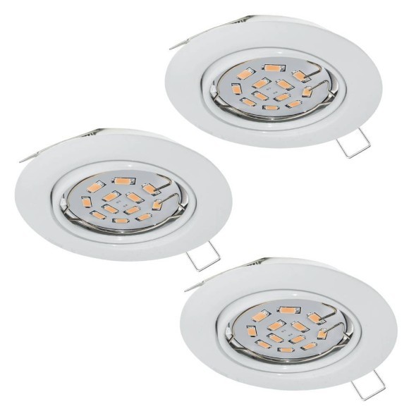 75349 Комплект светодиодных встраиваемых светильников EINBAUSPOT LED, 3x3W (GU10), 87х87, сталь, белый