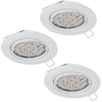 75349 Комплект светодиодных встраиваемых светильников EINBAUSPOT LED, 3x3W (GU10), 87х87, сталь, белый