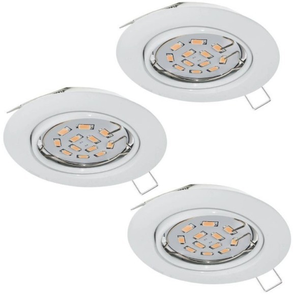 75349 Комплект светодиодных встраиваемых светильников EINBAUSPOT LED, 3x3W (GU10), 87х87, сталь, белый