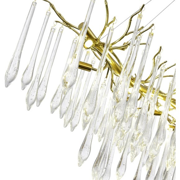 SL1660.213.12 Светильник подвесной ST-Luce Шампань/Шампань, Прозрачный G9 12*5W 4000K TEARDROPS