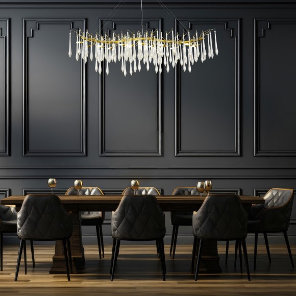 SL1660.213.12 Светильник подвесной ST-Luce Шампань/Шампань, Прозрачный G9 12*5W 4000K TEARDROPS