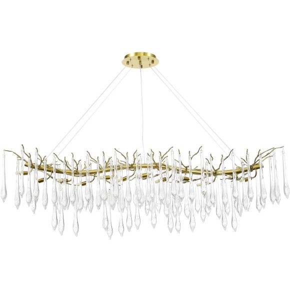 SL1660.213.12 Светильник подвесной ST-Luce Шампань/Шампань, Прозрачный G9 12*5W 4000K TEARDROPS